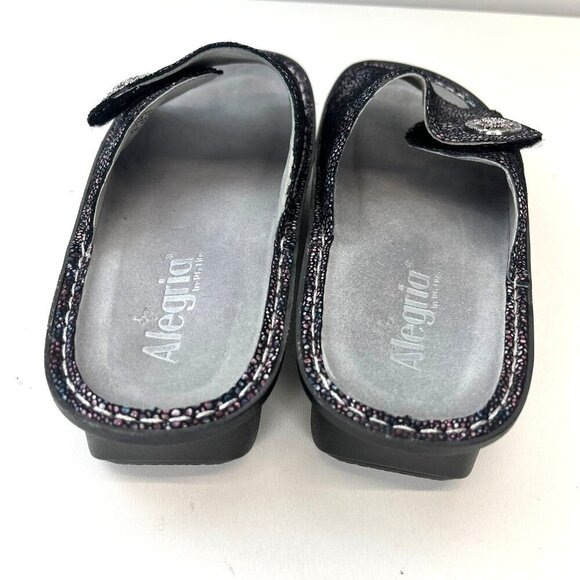 Alegria KYL -889xw Kylee Metallic Leather Upper Slide Sandals Wedge Slip On Shoe - Picture 8 of 12